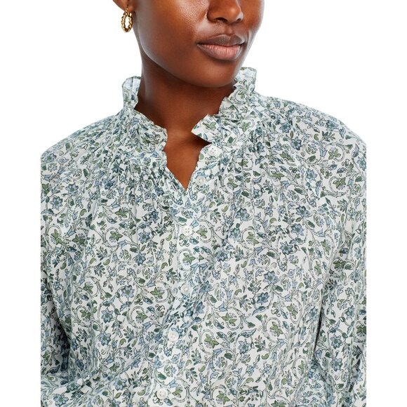 398$Veronica Beard Corsica Smocked Skirt Mini Dress 3/4 Sleeves Size S Ivory - Picture 5 of 5